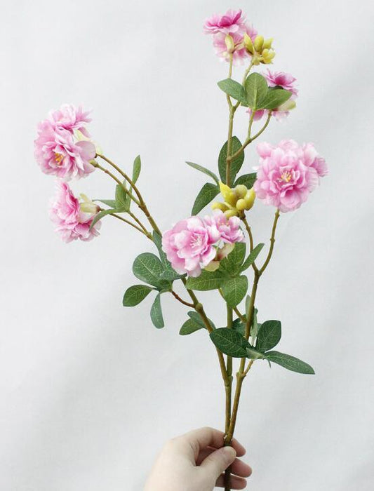 Cherry Blossom Silk Flower Stem - Elegant Floral Accent for Home Decor & Special Occasions