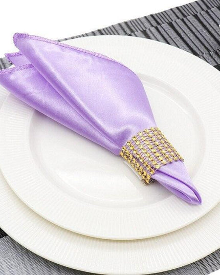 Elegant Satin Handkerchief Napkins: 50 Count for Upscale Events