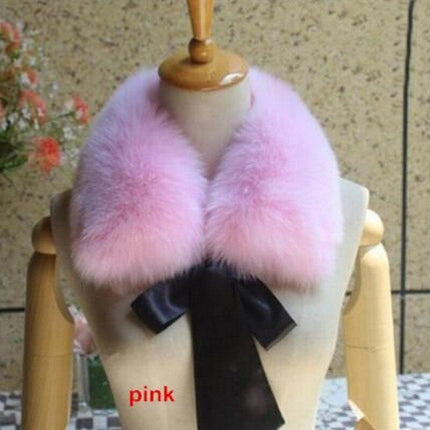 Luxurious Raccoon Dog Fur Ribbon Stole for Winter Elegance