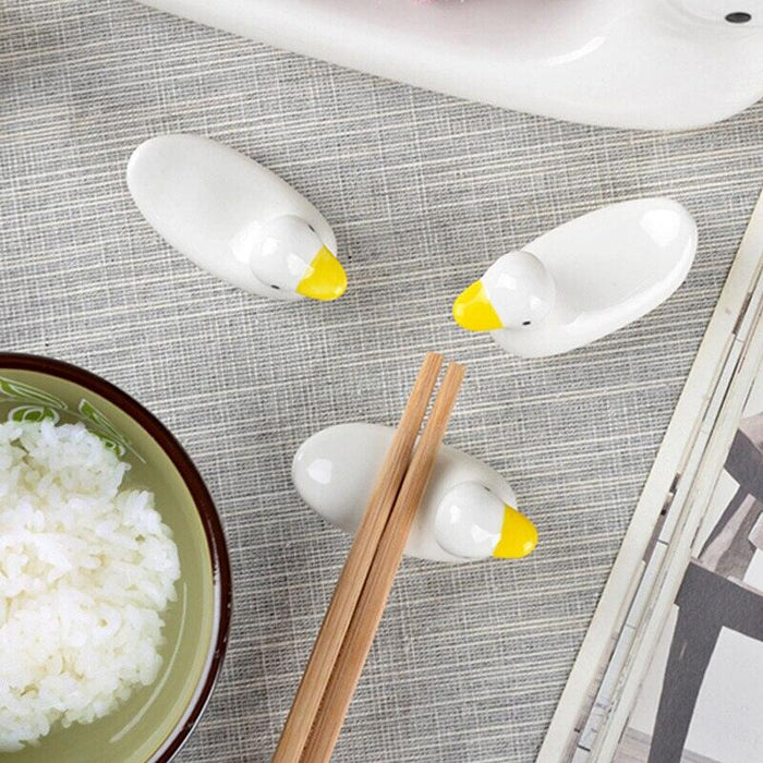Duckling Chopstick Holders Set - Vibrant Tableware Accessories