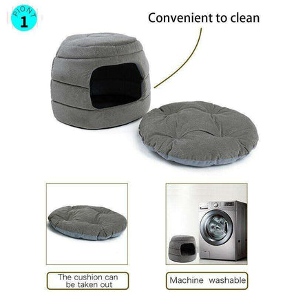 Elegant 5-in-1 Pet Oasis - Chic Dog Sofa Bed with Luxurious Puppy Cushion