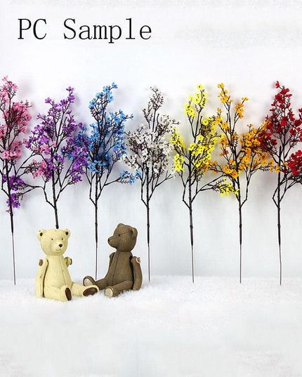 Cherry Blossom Dream: Elegant Baby's Breath Faux Flower Arrangement