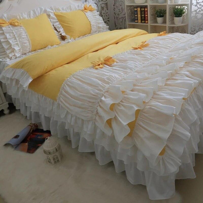 Korean Cotton Princess Bedding Set