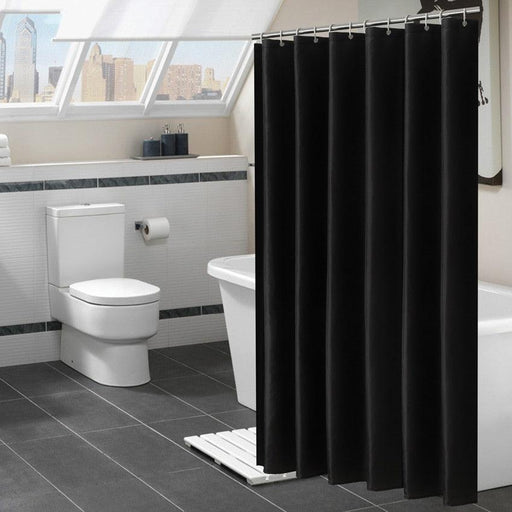 Luxurious Modern Black Bathroom Shower Curtain Set for Enhanced Bathing Experience