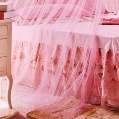 Elegant Hung Dome Mosquito Net for Double Bed - Stylish Canopy with Translucent Design