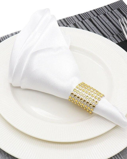 Elegant Satin Handkerchief Napkins: 50 Count for Upscale Events