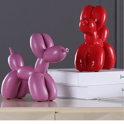 Sleek Resin Balloon Dog Sculpture for Chic Home Decor