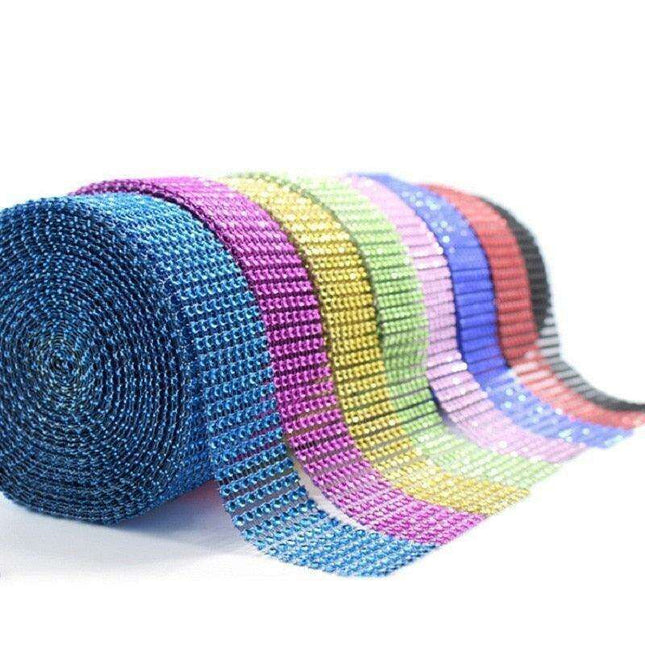 Radiant Rhinestone Mesh Ribbon for Luxurious Crafting Creations