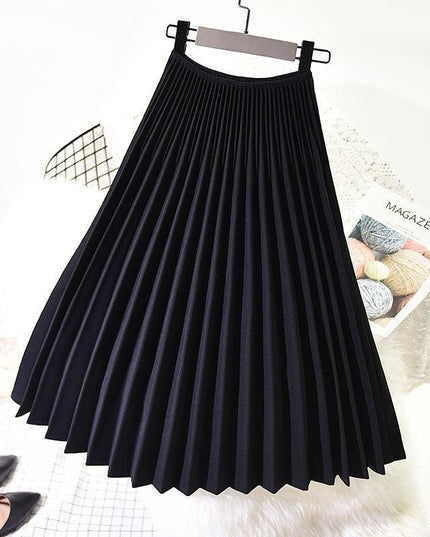 Chic White Pleated Midi Skirt - A Timeless Staple for Style-Conscious Women