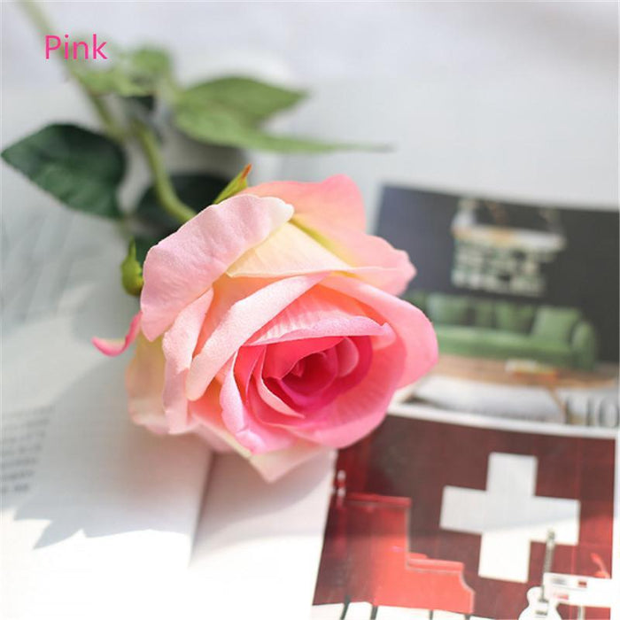 Opulent Realistic Rose Arrangement - Premium Lint Décor for Elegant Settings