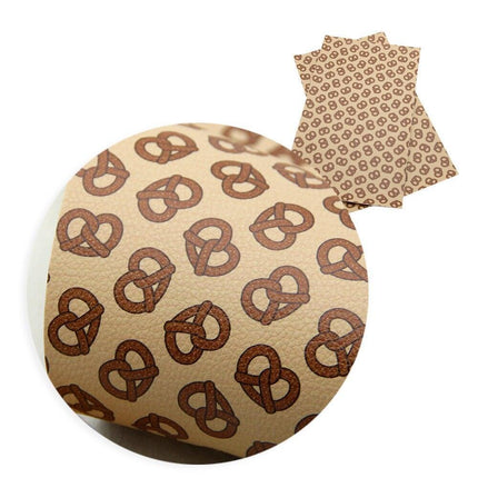 Elegant Floral Print Synthetic Leather Crafting Fabric - 20*33cm Premium Quality for Creative Projects