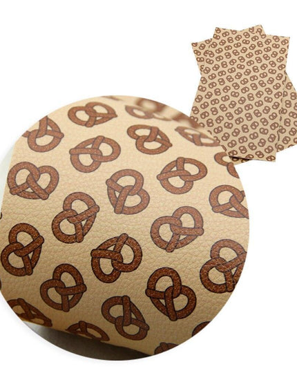 Elegant Floral Print Synthetic Leather Crafting Fabric - 20*33cm Premium Quality for Creative Projects