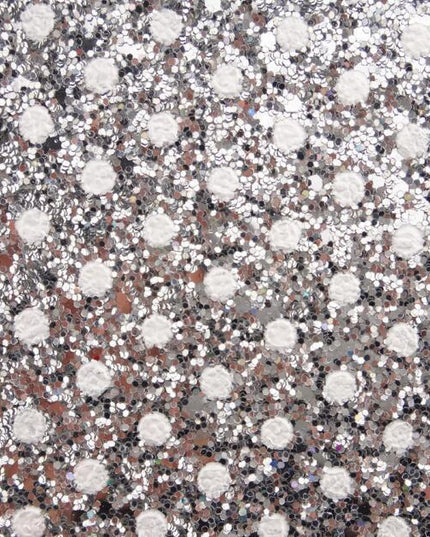 Sparkling Polka Dot Faux Leather Craft Sheets - Glamorous Creative Essentials