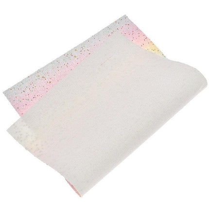 Vibrant Rainbow Glitter Synthetic Leather - Perfect for Eye-Catching DIY Creations