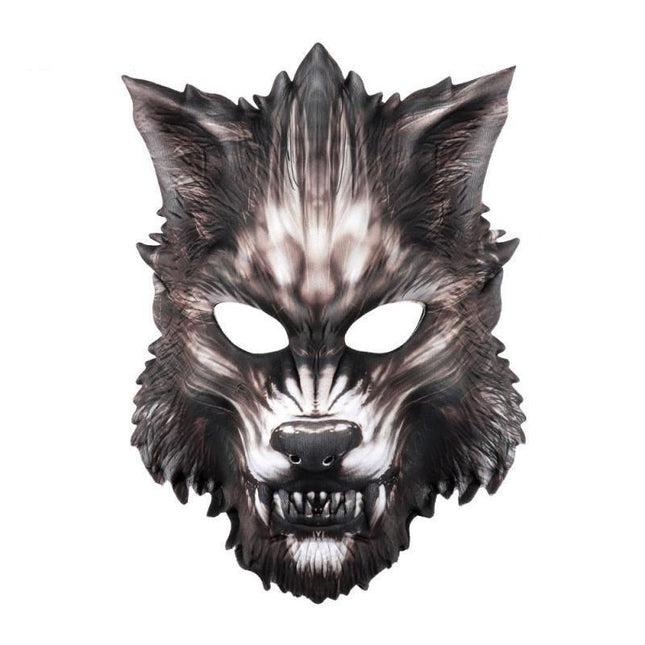 Cartoon Wolf Costume Mask - Premium PU Leather Halloween & Cosplay Accessory