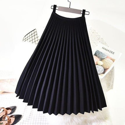 Chic White Pleated Midi Skirt - A Timeless Staple for Style-Conscious Women
