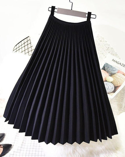 Chic White Pleated Midi Skirt - A Timeless Staple for Style-Conscious Women