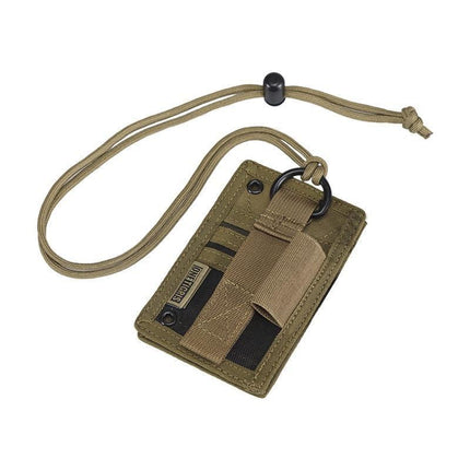 Tactical EDC Card Holder with Custom Patch Display and Integrated Pen Loop