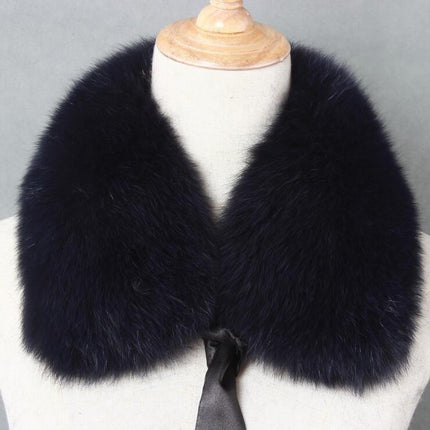 Luxurious Raccoon Dog Fur Ribbon Stole for Winter Elegance