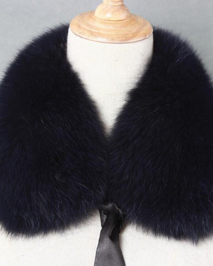 Luxurious Raccoon Dog Fur Ribbon Stole for Winter Elegance
