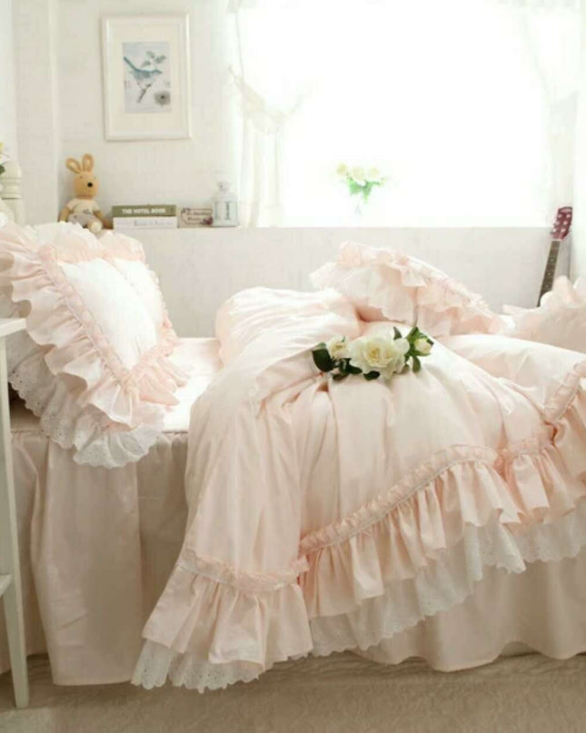 Botanical Elegance Korean Cotton Luxury Bedding Set