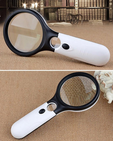 45X High-Power LED Magnifier with Ergonomic Comfort Grip and Illuminated Lens