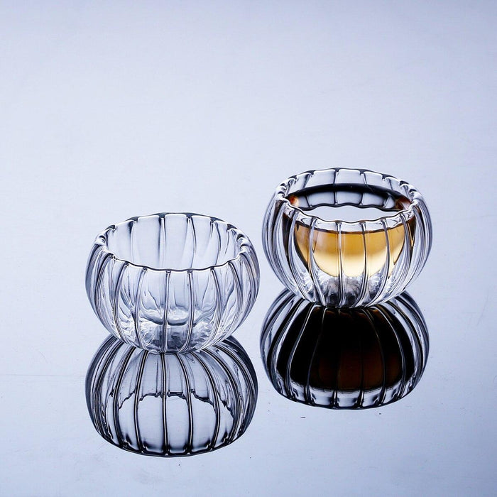 Set of 6 Danmark Double Wall Shot Glass Pumpkin Mini Teacups - Sip in Style!