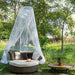 Elegant Hung Dome Mosquito Net for Double Bed - Stylish Canopy with Translucent Design