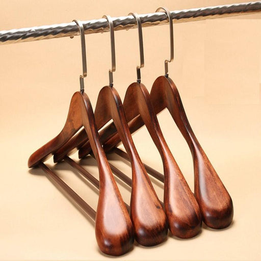 Premium Botanica Hotel Quality Classic Wood Coat Hangers - Set of 3, 40/44cm Width
