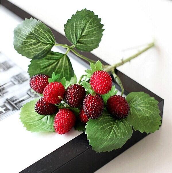 Strawberry Decorative Flower Paddle with Lifelike Photo Props