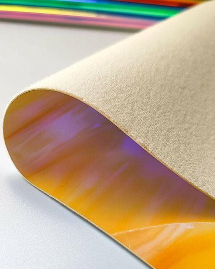 Reflective Holographic Iridescent Faux Leather - Essential Crafting Material