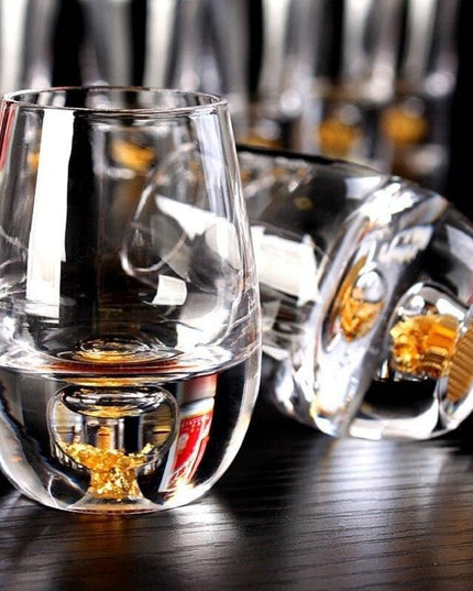Luxurious Golden Foil Crystal Drinkware Collection for Memorable Celebrations