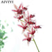 Emerald Latex Orchid Artificial Flowers - Exquisite 3D Blooms for Elegant Space Enhancement
