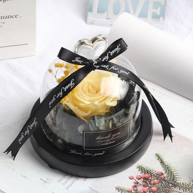 Enchanted Eternal Rose Glass Dome: Timeless Love and Elegance