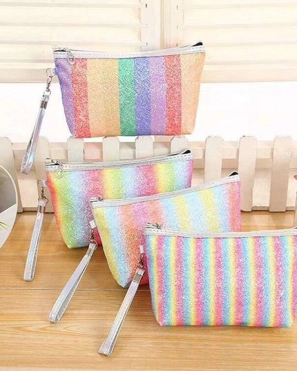 Iridescent Rainbow Glitter Faux Leather Sheets for Elegant DIY Masterpieces