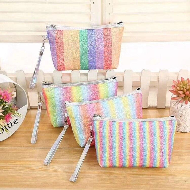 Iridescent Rainbow Glitter Faux Leather Sheets for Elegant DIY Masterpieces