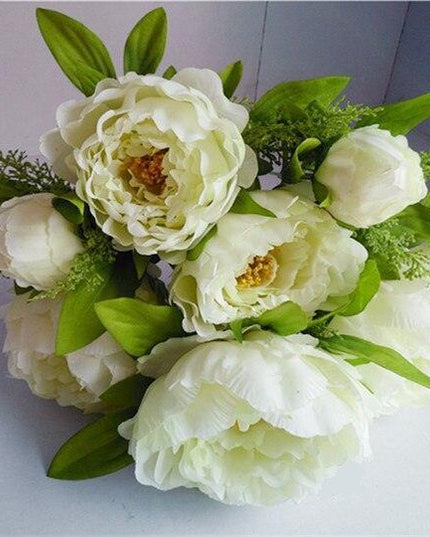 Elegant Silk Peony Bouquet Set - Ideal for Weddings and Home Aesthetics