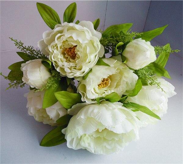 Elegant Silk Peony Bouquet Set - Ideal for Weddings and Home Aesthetics