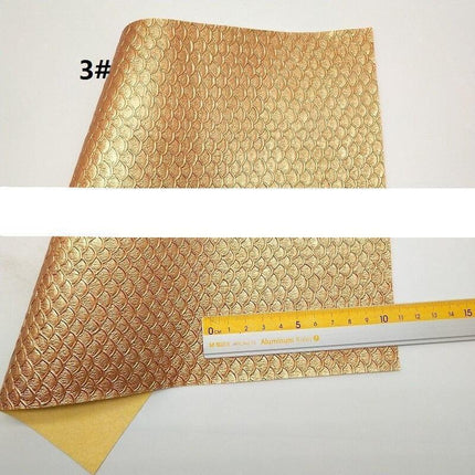 Mermaid Scale Pattern Faux Leather Craft Sheet - Premium Quality Collection
