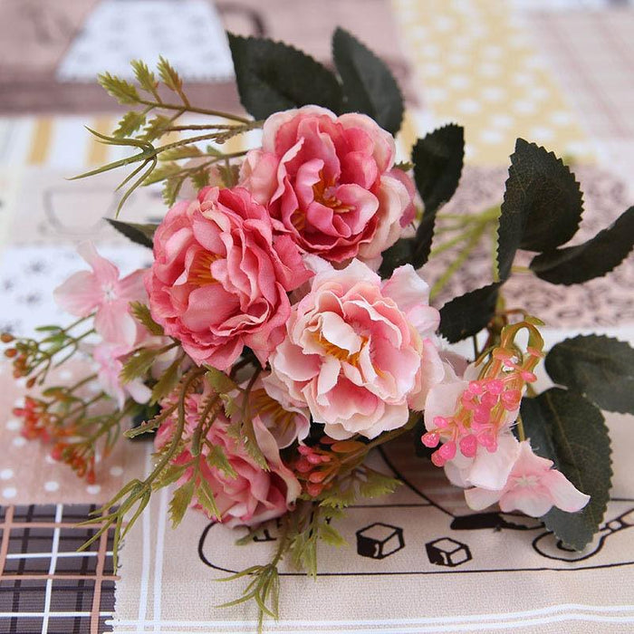 Vintage Silk Artificial Flowers Small Rose