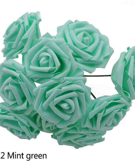 Chic 25-Piece Gray Foam Rose Arrangement - Lifelike and Effortless Decor