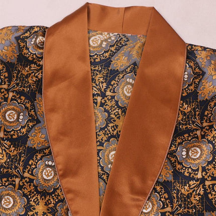 Opulent Silk Lounge Robe for Men
