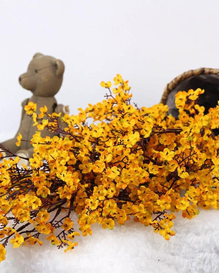 Cherry Blossom Dream: Elegant Baby's Breath Faux Flower Arrangement