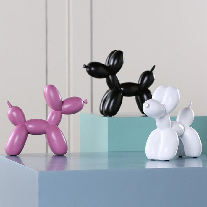 Sleek Balloon Dog Sculpture in Resin for Stylish Home Decor