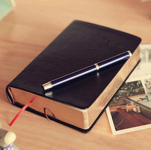 Vintage Thick Paper Notebook Notepad Leather Bible Diary Book Zakka Journals Agenda Planner School Office Stationery Supplies-0-Très Elite-White-Très Elite