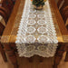 Elegant Lace Rose Flowers Tablecloth - Sophisticated Dining Table Protector