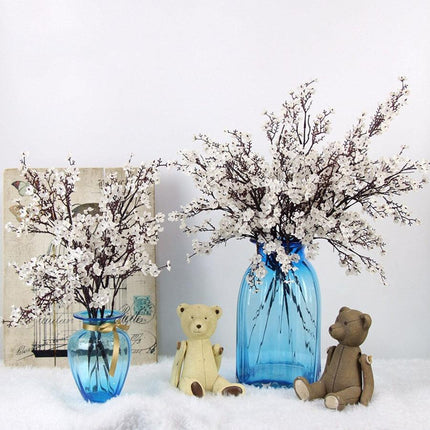 Cherry Blossom Dream: Elegant Baby's Breath Faux Flower Arrangement