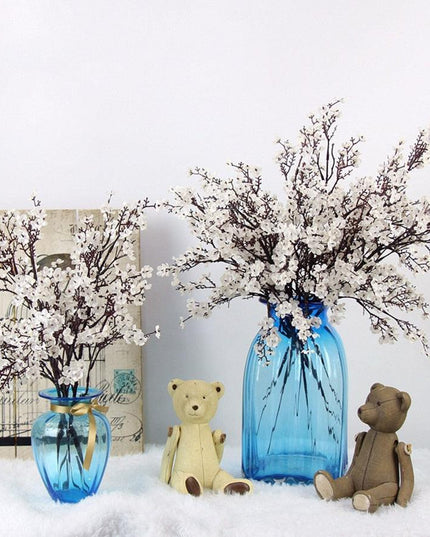 Cherry Blossom Dream: Elegant Baby's Breath Faux Flower Arrangement