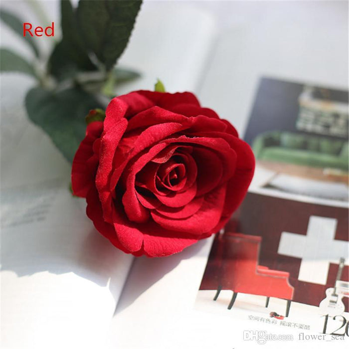 Luxurious Vivid Rose Bouquet - Real Touch Lint Décor for Exclusive Ambiance