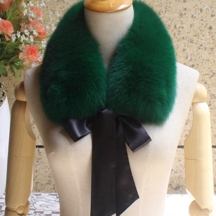 Luxurious Raccoon Dog Fur Ribbon Stole for Winter Elegance